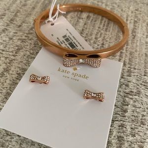 Kate Spade Bow Bangle and Earrings